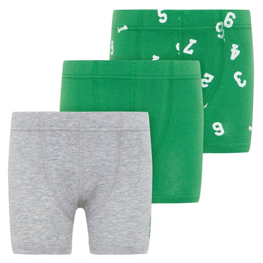 Name It Boxershorts Kinder Grün Grau 3er Unterhosen Mehrpack Bio-Baumwolle