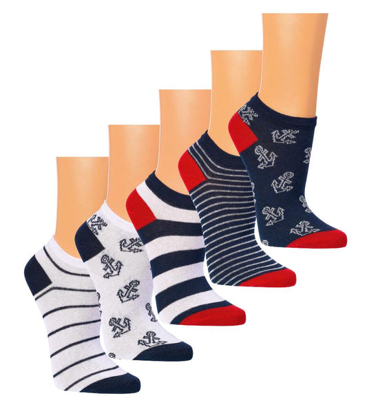 Sneaker Socken Strümpfe Kinder Vegan GOTS Bio Streifen Anker Baumwolle